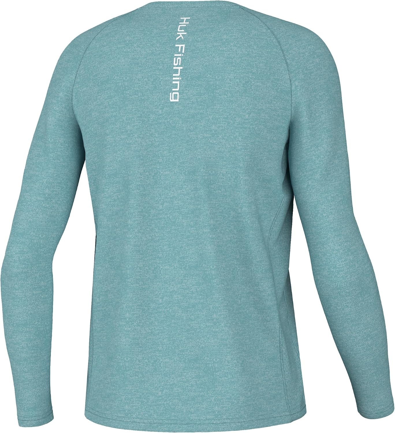 image:imageHUK Kids Pursuit Pattern Long Sleeve Shirt Fishing Shirt for KidsHeather Marine Blue