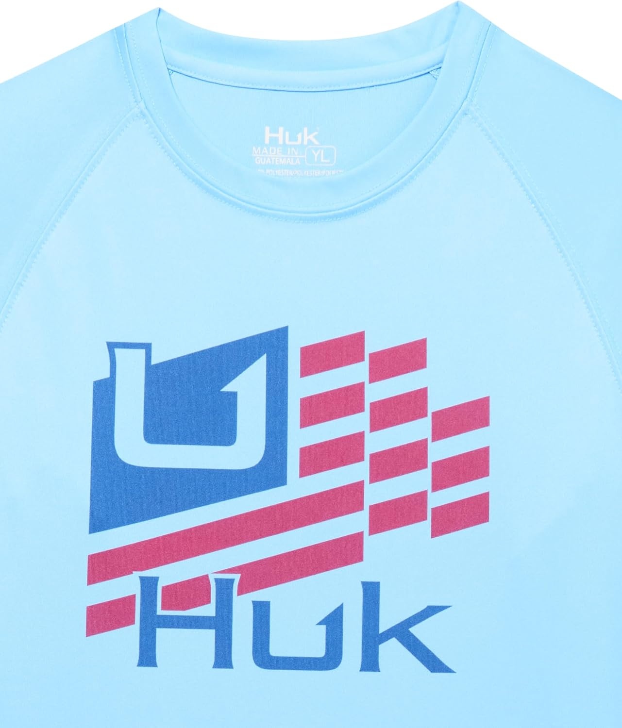 image:imageHUK Kids Pursuit Pattern Long Sleeve Shirt Fishing Shirt for KidsHuk Stripes Marolina Blue