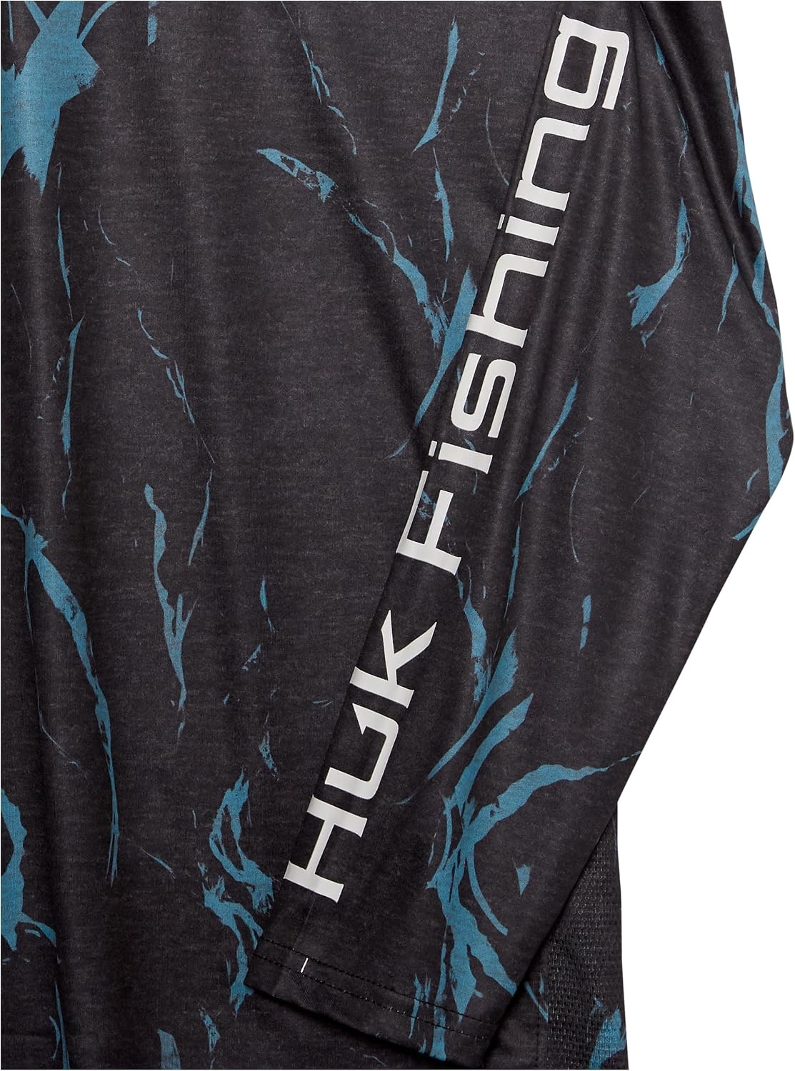 image:imageHUK Kids Pursuit Pattern Long Sleeve Shirt Fishing Shirt for KidsKelp Wash Heather Black