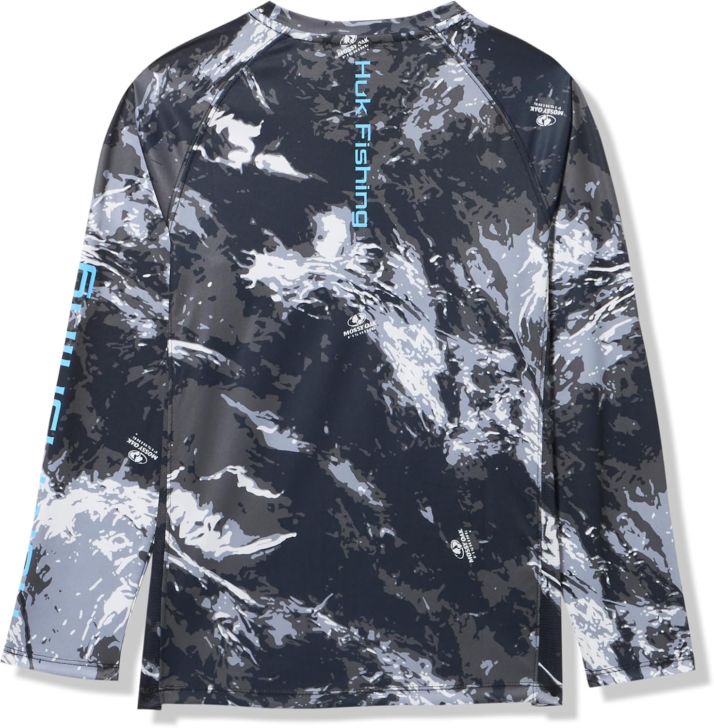 image:imageHUK Kids Pursuit Pattern Long Sleeve Shirt Fishing Shirt for KidsMossy Oak Stormwater Midnight