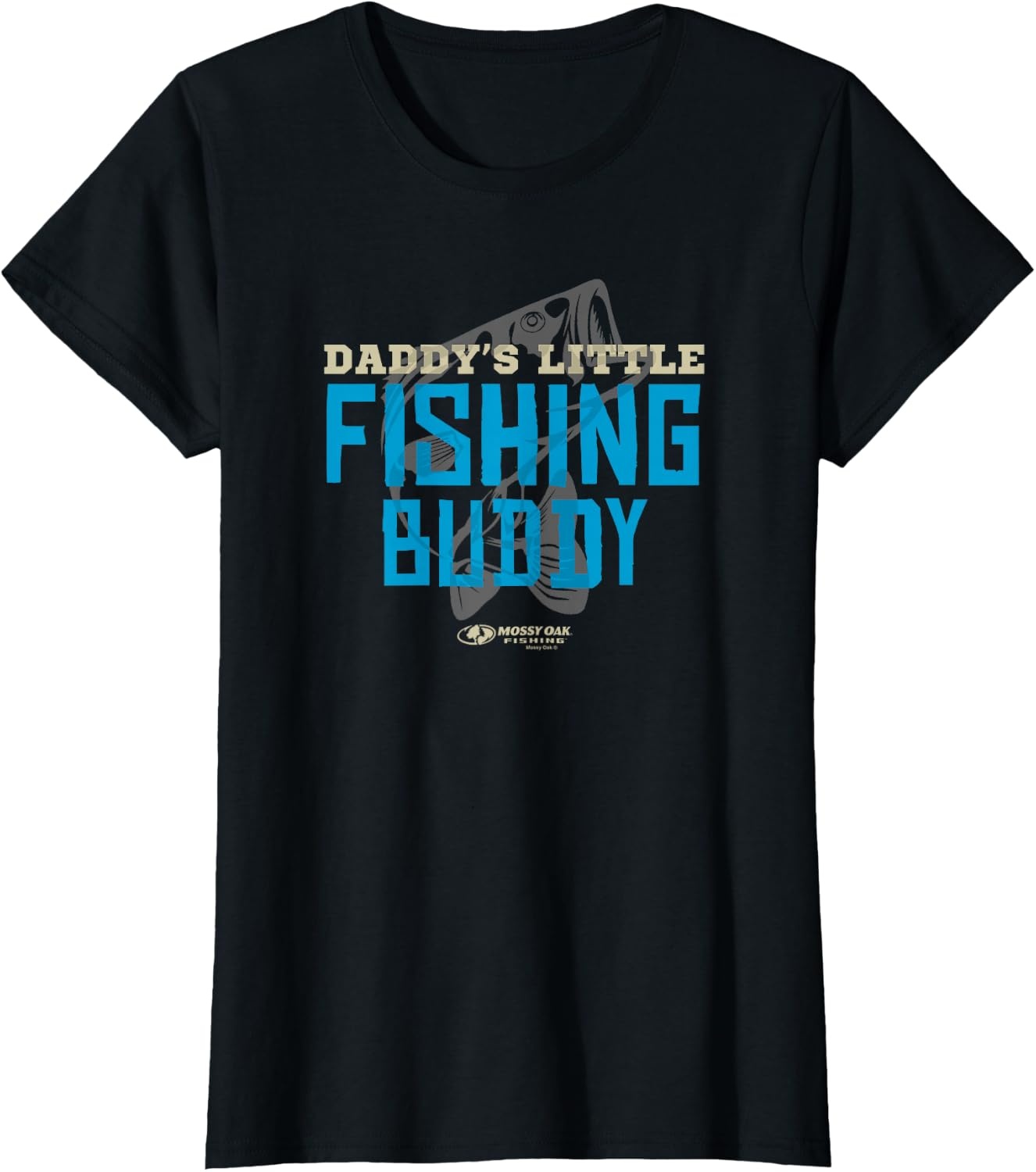 image:imageMossy Oak Daddys Little Fishing Buddy Bass Logo TShirtBlack