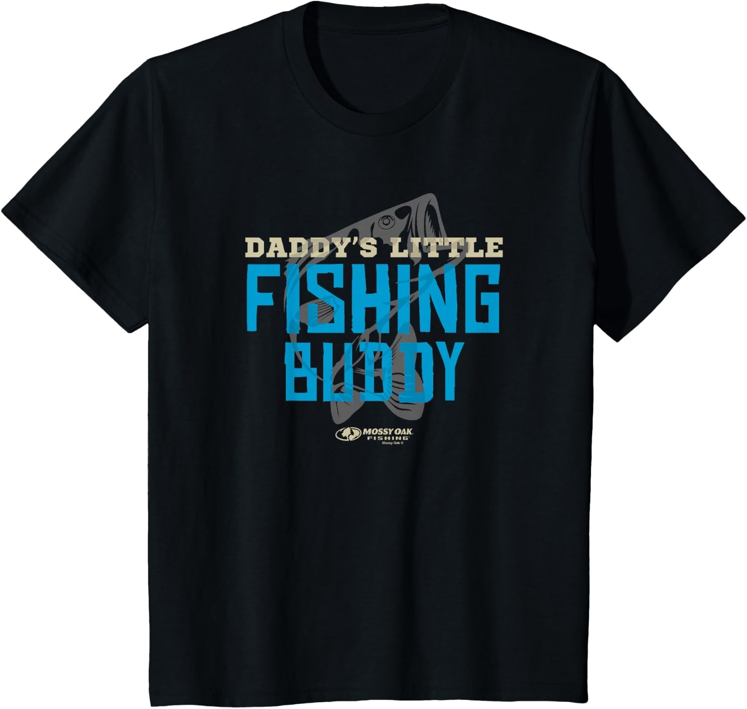 image:imageMossy Oak Daddys Little Fishing Buddy Bass Logo TShirtBlack