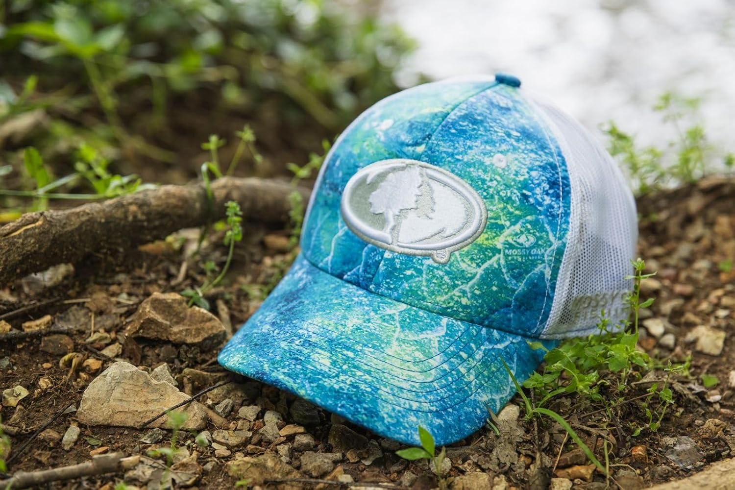 image:imageMossy Oak Elements Coastal Inshore Camo Hat Mid Profile Structured Fishing Cap Mesh Back Adjustable Trucker Style One Size