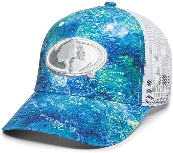 image:imageMossy Oak Elements Coastal Inshore Camo Hat Mid Profile Structured Fishing Cap Mesh Back Adjustable Trucker Style One Size