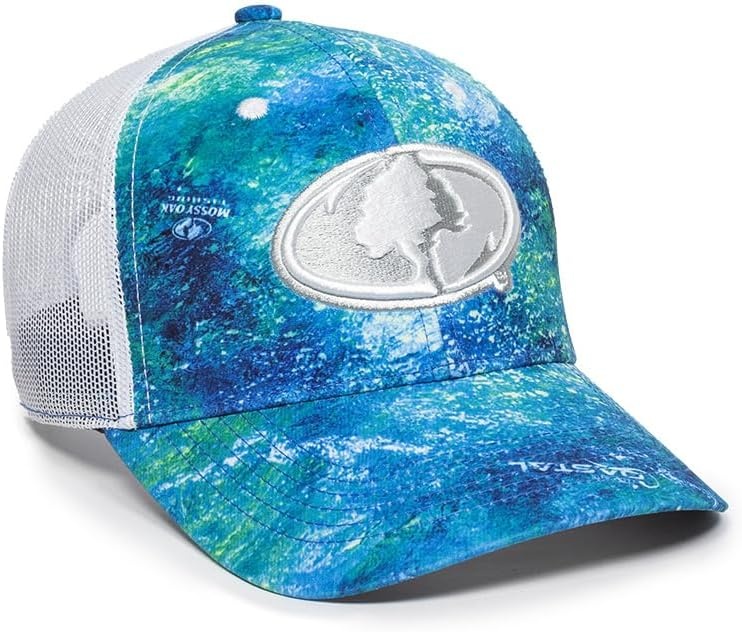 image:imageMossy Oak Elements Coastal Inshore Camo Hat Mid Profile Structured Fishing Cap Mesh Back Adjustable Trucker Style One Size