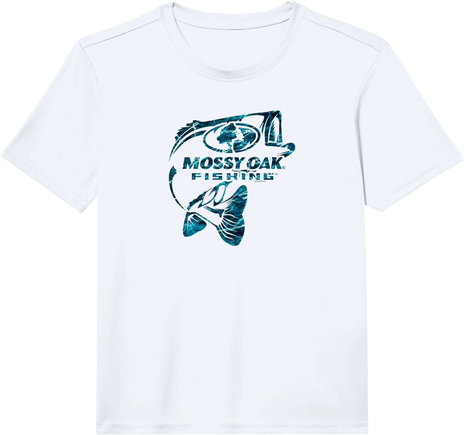 image:imageMossy Oak Fishing Bass Open Water Classic Blue Logo Performance TShirtWhite