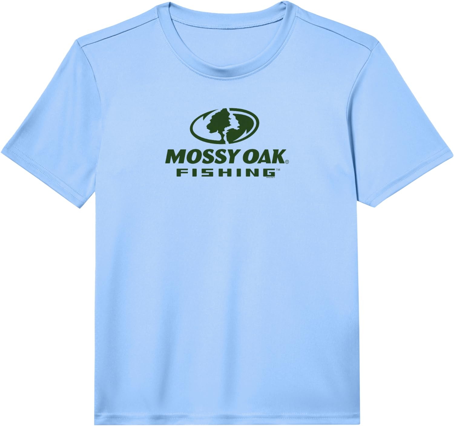 image:imageMossy Oak Fishing Large Green Logo Performance TShirtLight Blue