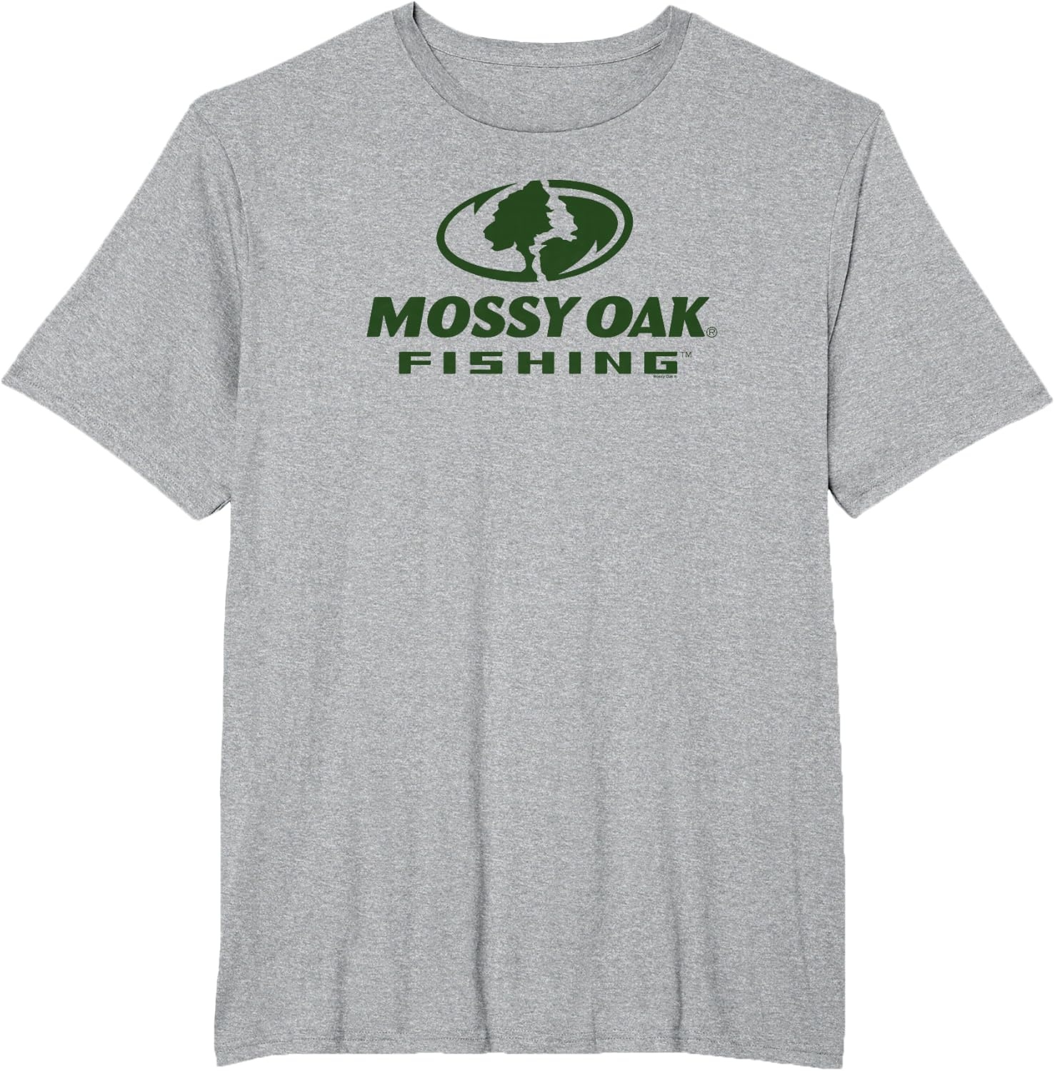 image:imageMossy Oak Fishing Large Green Logo TShirtHeather Grey