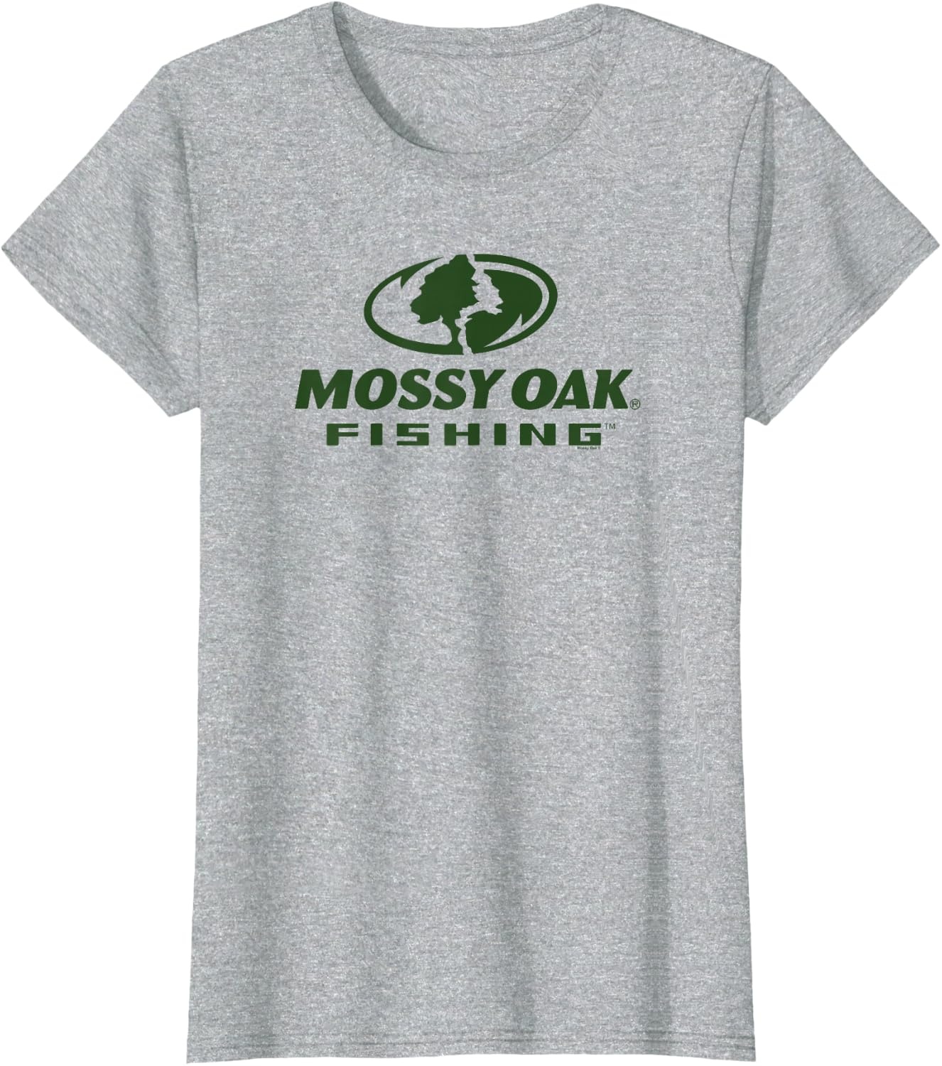image:imageMossy Oak Fishing Large Green Logo TShirtHeather Grey