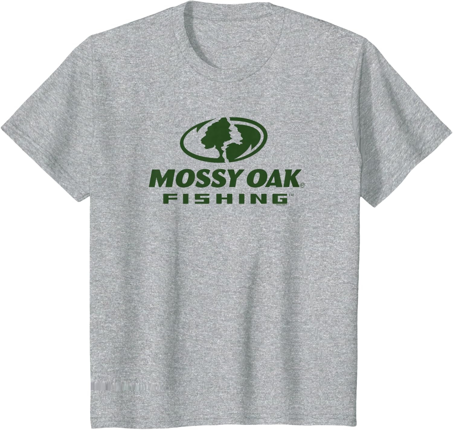 image:imageMossy Oak Fishing Large Green Logo TShirtHeather Grey