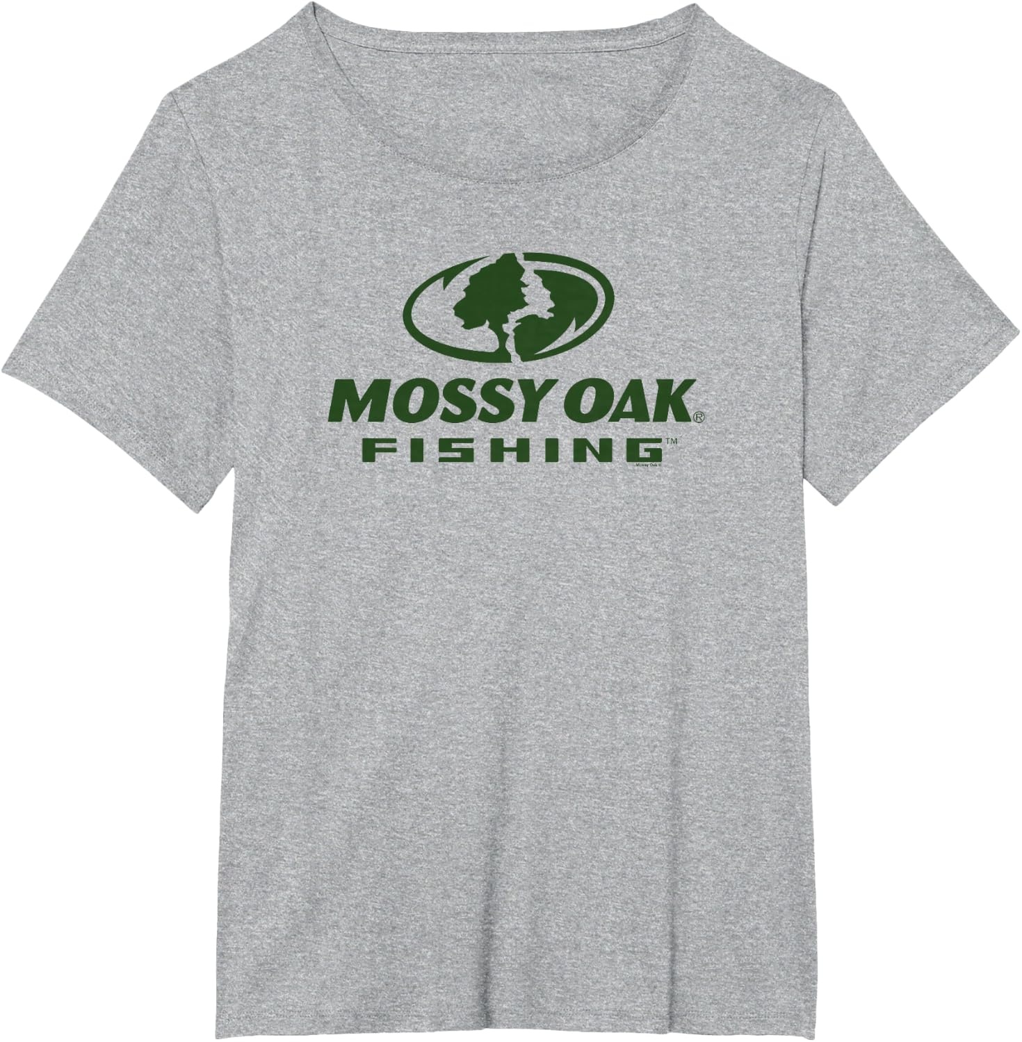 image:imageMossy Oak Fishing Large Green Logo TShirtHeather Grey