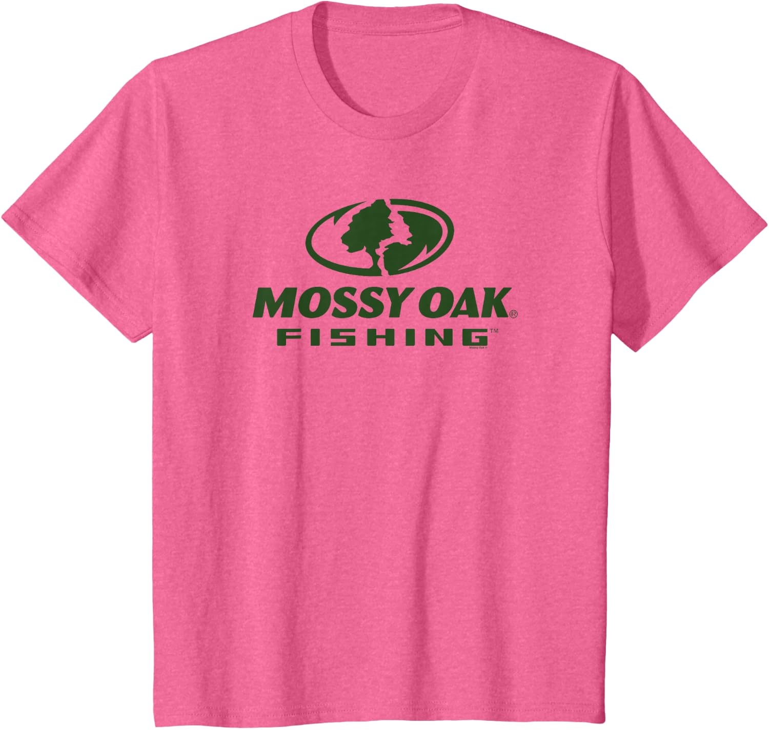 image:imageMossy Oak Fishing Large Green Logo TShirtPink Heather
