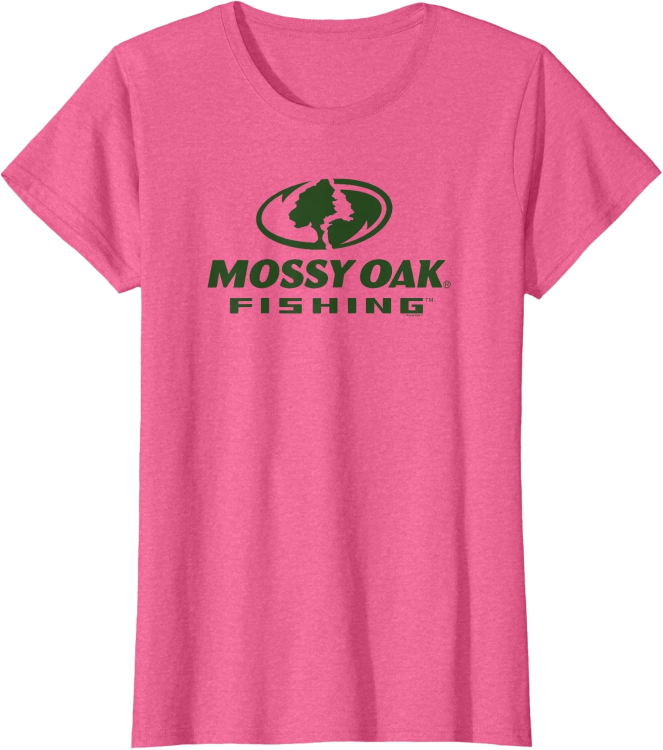 image:imageMossy Oak Fishing Large Green Logo TShirtPink Heather