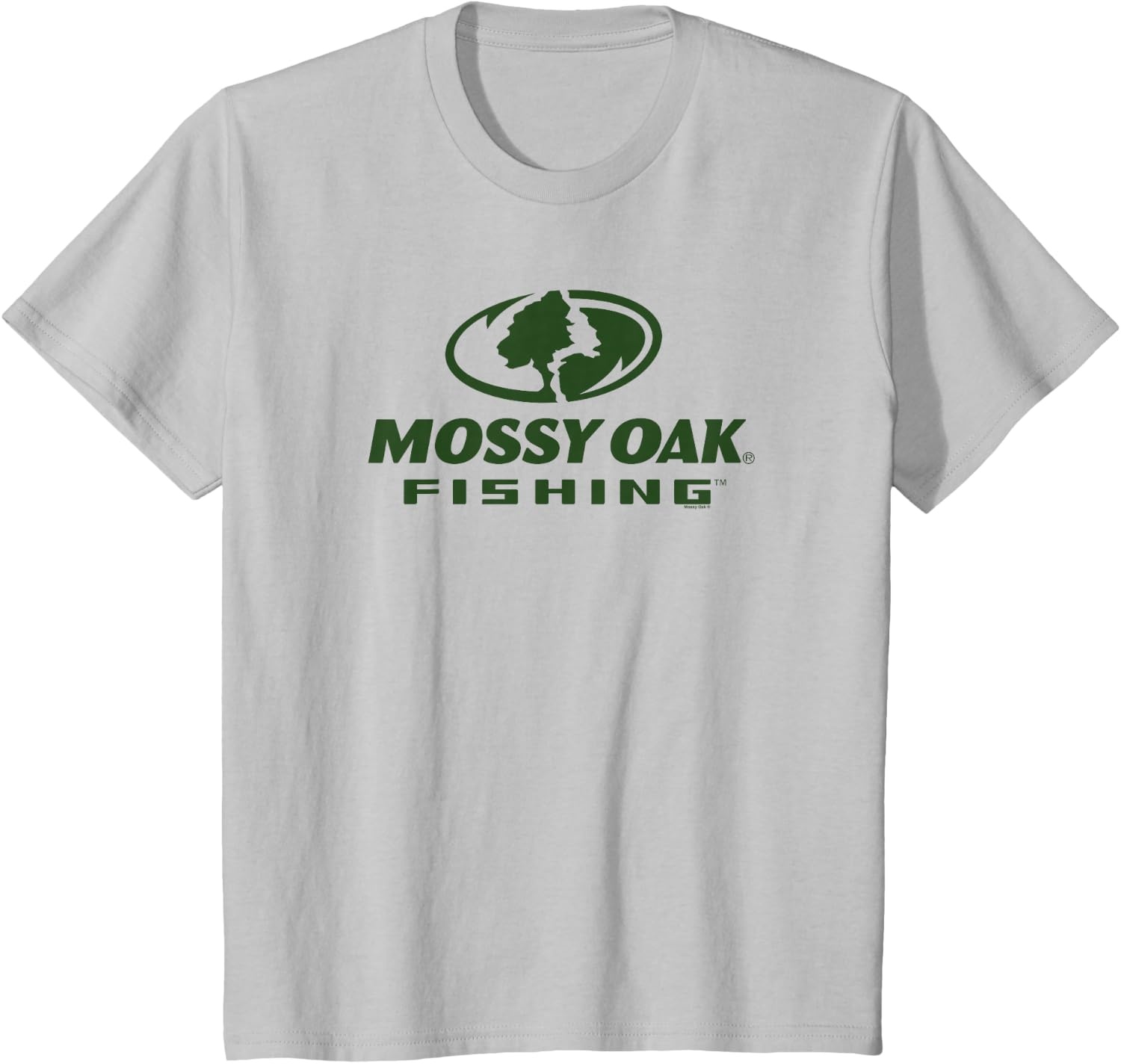image:imageMossy Oak Fishing Large Green Logo TShirtSilver Grey