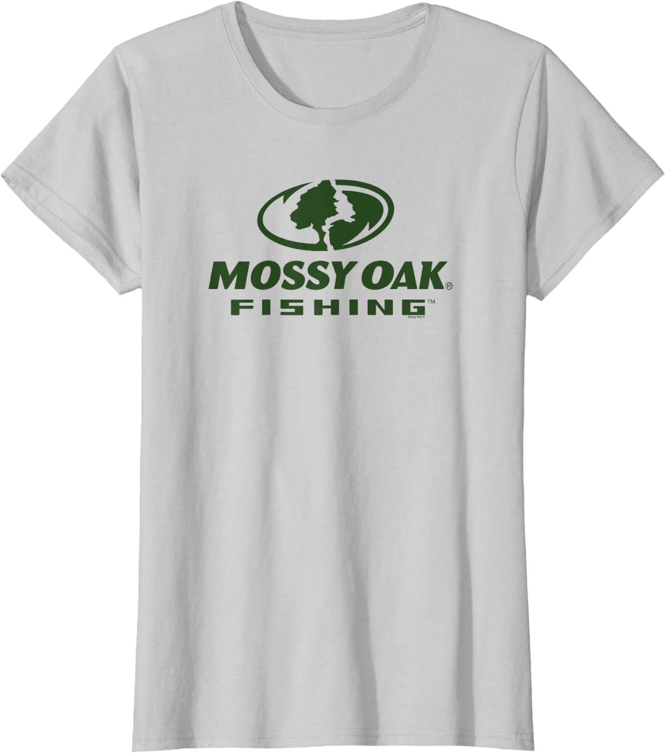 image:imageMossy Oak Fishing Large Green Logo TShirtSilver Grey