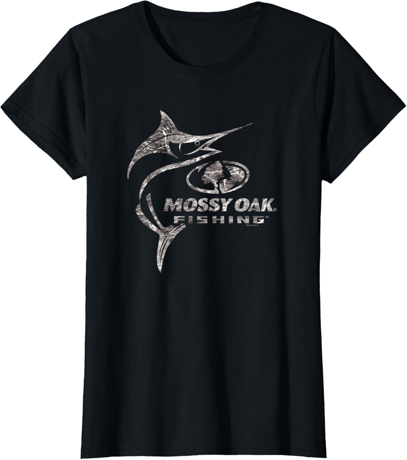 image:imageMossy Oak Fishing Marlin Target Ocean Outdoors Grey Logo TShirtBlack