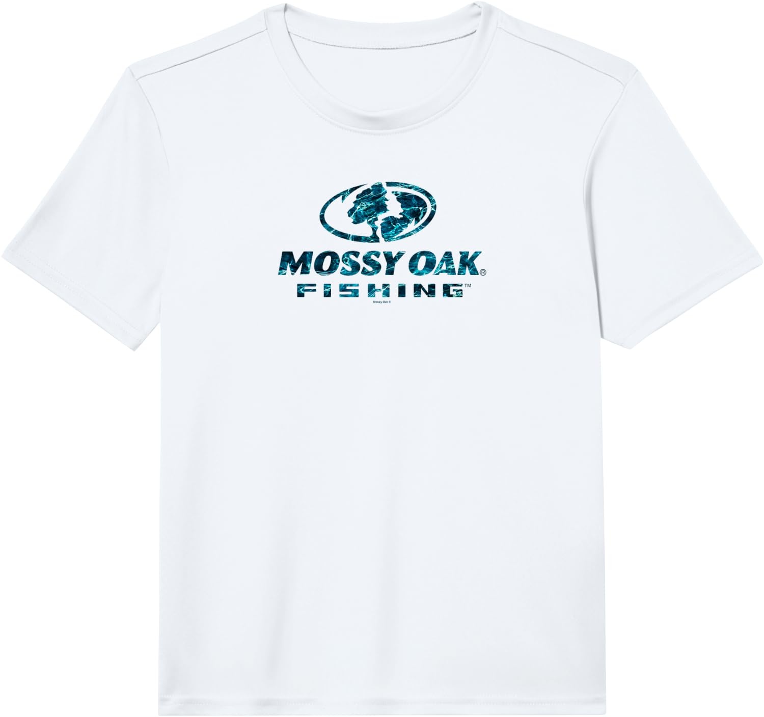 image:imageMossy Oak Fishing Open Water Classic Blue Logo Performance TShirtWhite