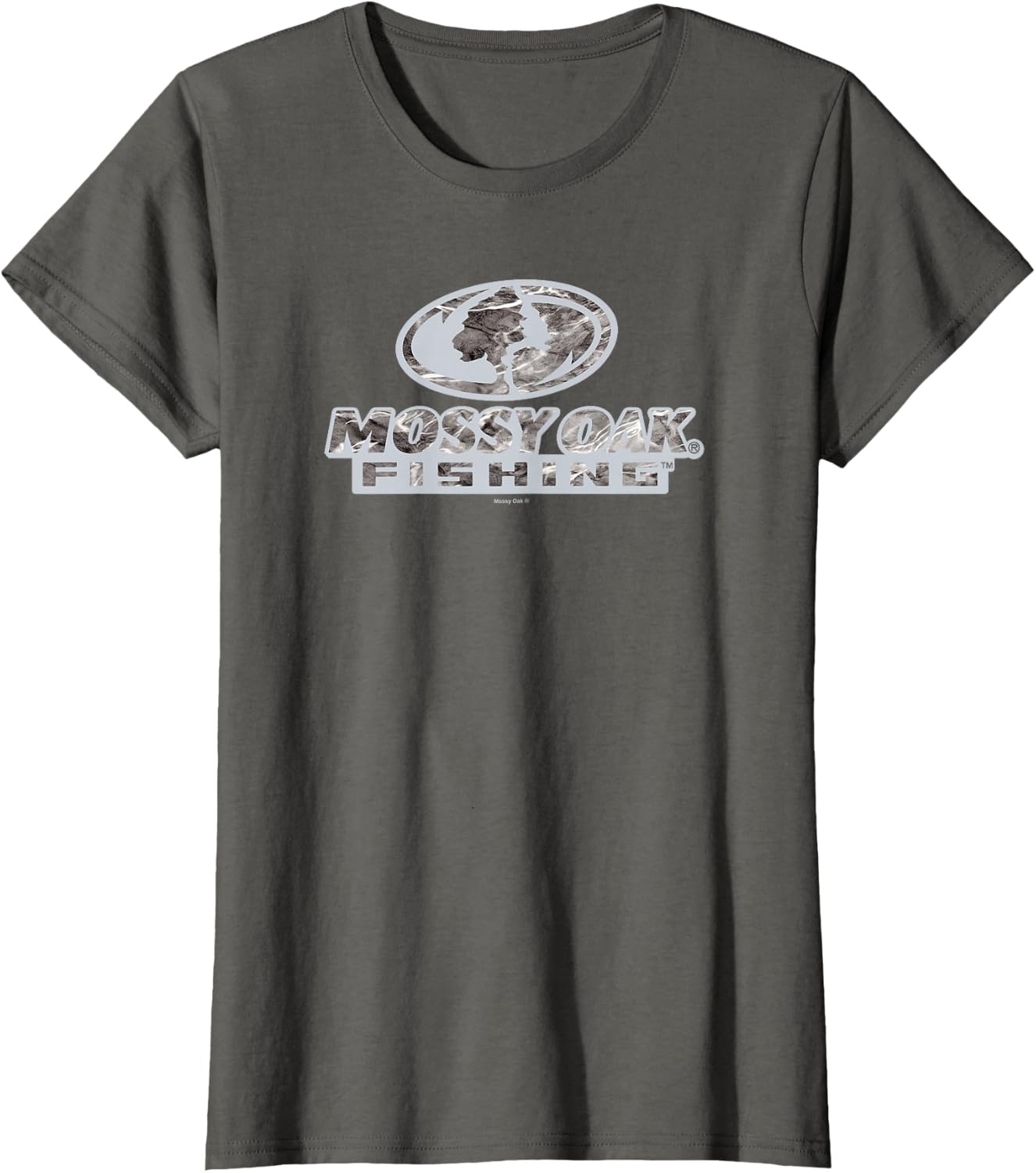image:imageMossy Oak Fishing Open Water Classic Grey Logo TShirtAsphalt Grey