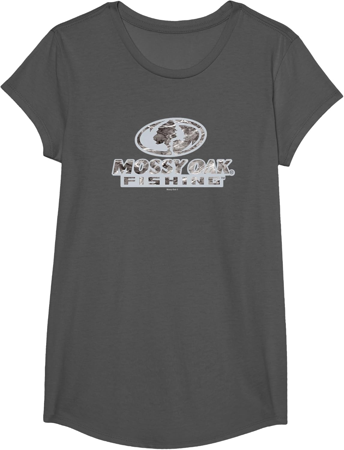 image:imageMossy Oak Fishing Open Water Classic Grey Logo TShirtAsphalt Grey