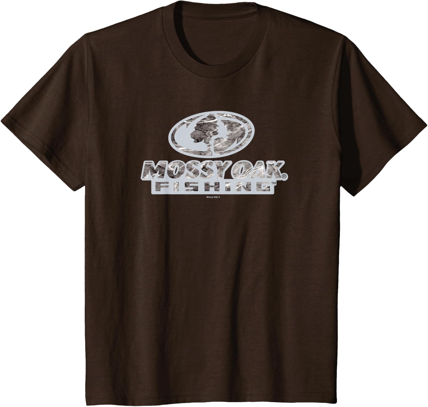 image:imageMossy Oak Fishing Open Water Classic Grey Logo TShirtBrown