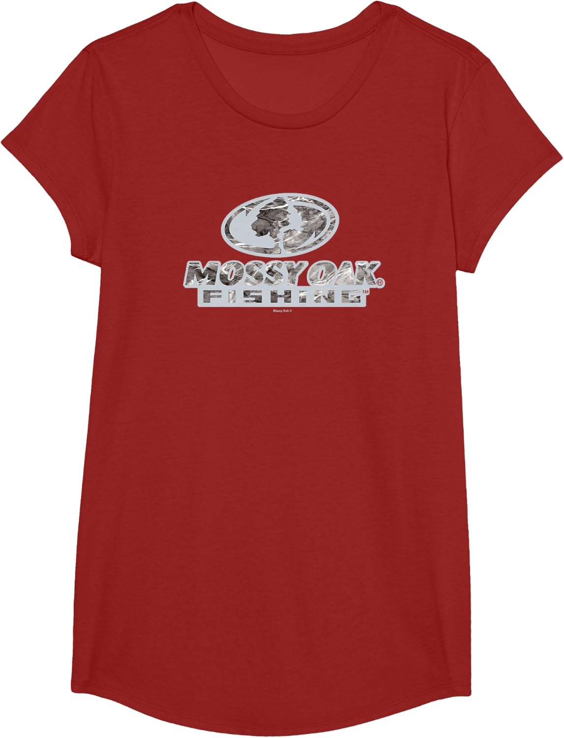 image:imageMossy Oak Fishing Open Water Classic Grey Logo TShirtCranberry Red