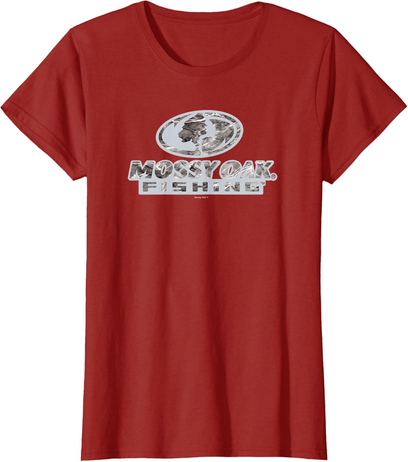 image:imageMossy Oak Fishing Open Water Classic Grey Logo TShirtCranberry Red