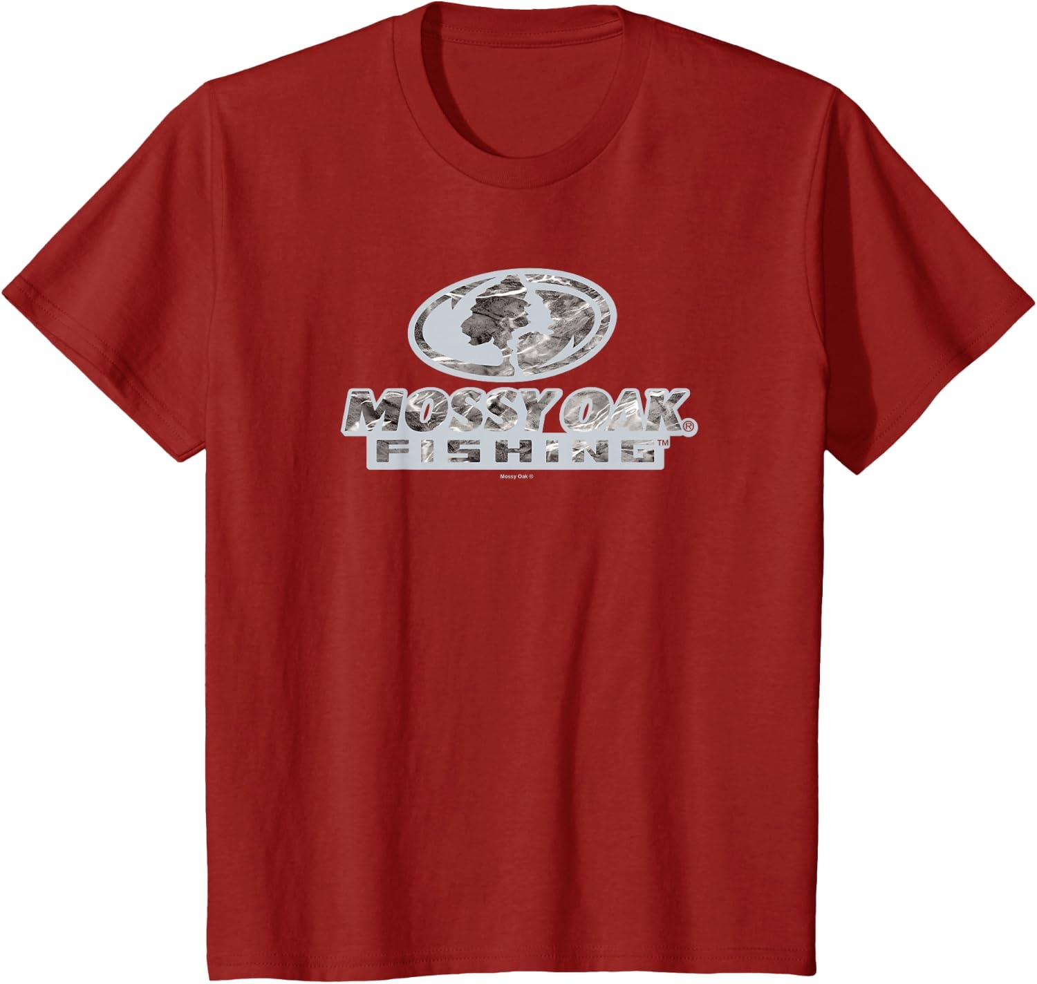 image:imageMossy Oak Fishing Open Water Classic Grey Logo TShirtCranberry Red