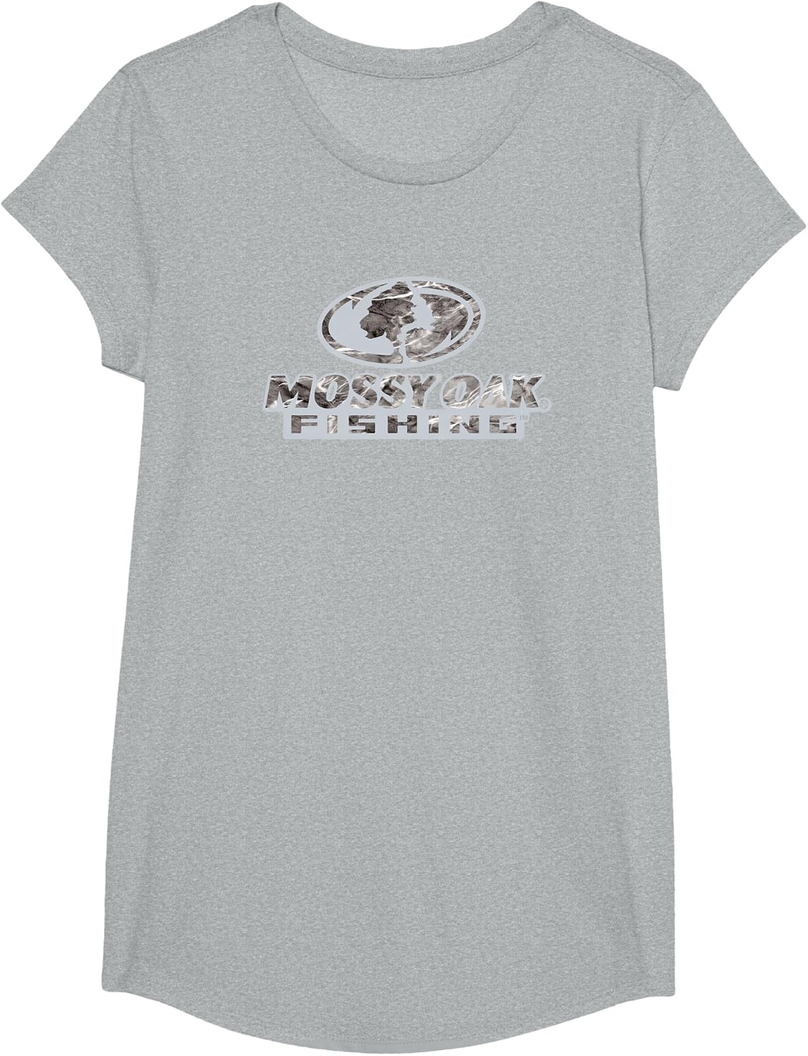 image:imageMossy Oak Fishing Open Water Classic Grey Logo TShirtHeather Grey