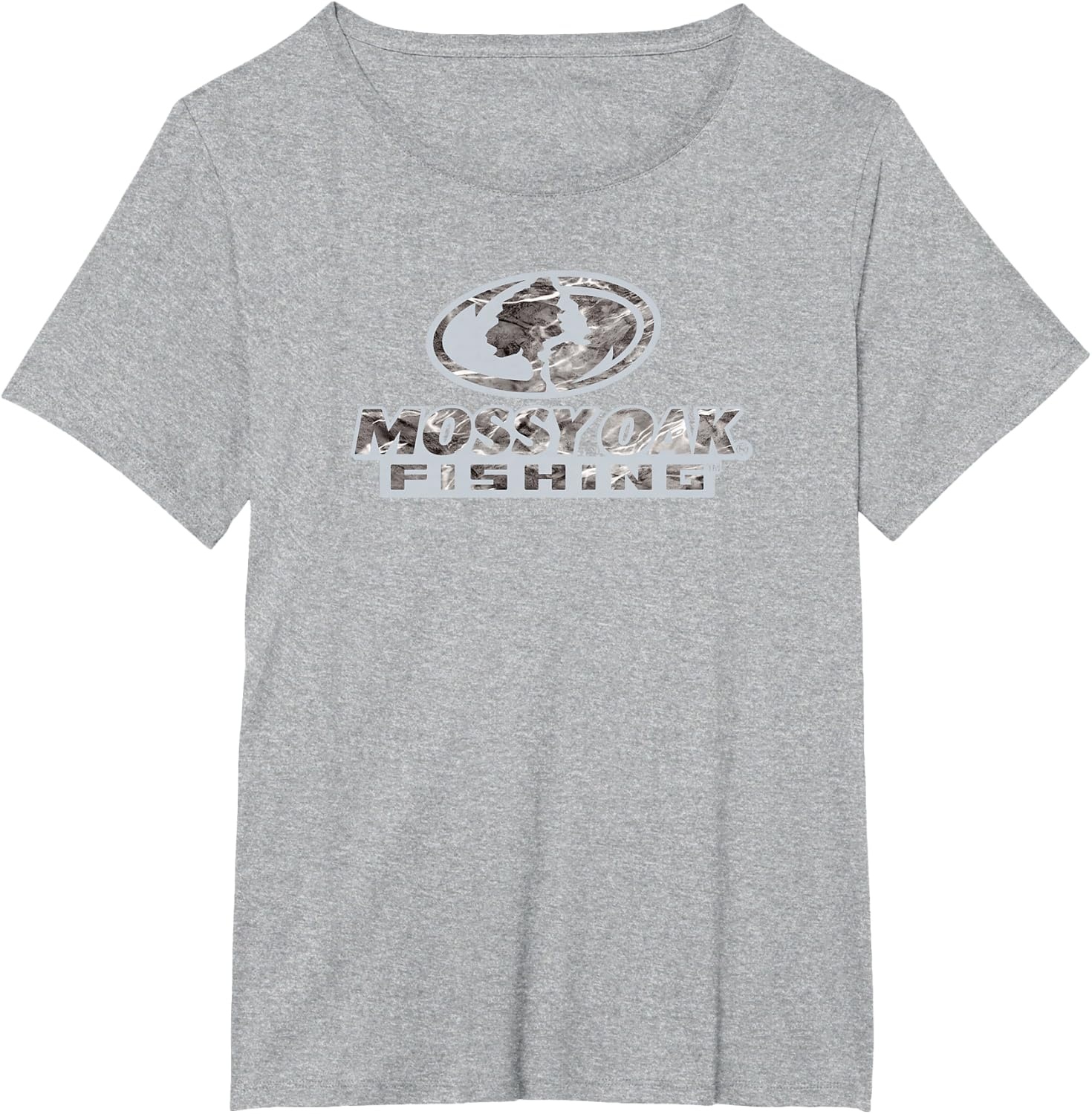 image:imageMossy Oak Fishing Open Water Classic Grey Logo TShirtHeather Grey