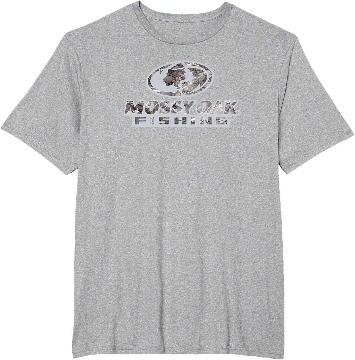 image:imageMossy Oak Fishing Open Water Classic Grey Logo TShirtHeather Grey