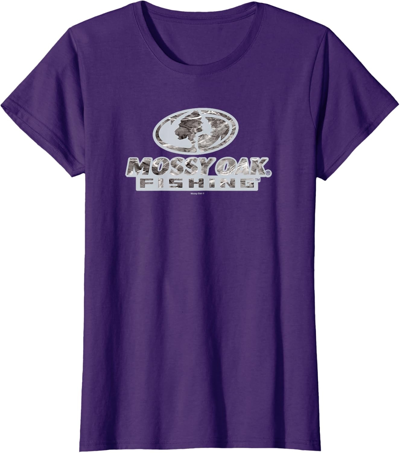 image:imageMossy Oak Fishing Open Water Classic Grey Logo TShirtPurple