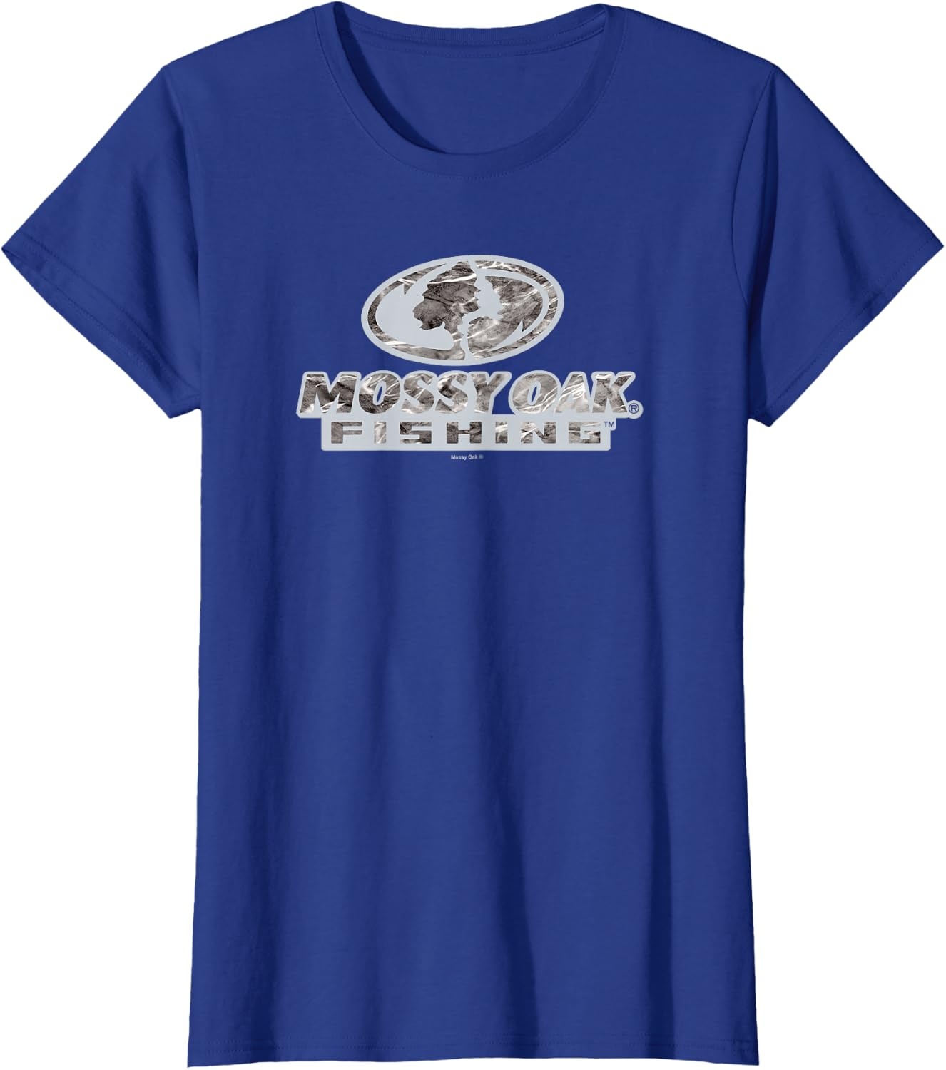 image:imageMossy Oak Fishing Open Water Classic Grey Logo TShirtRoyal Blue