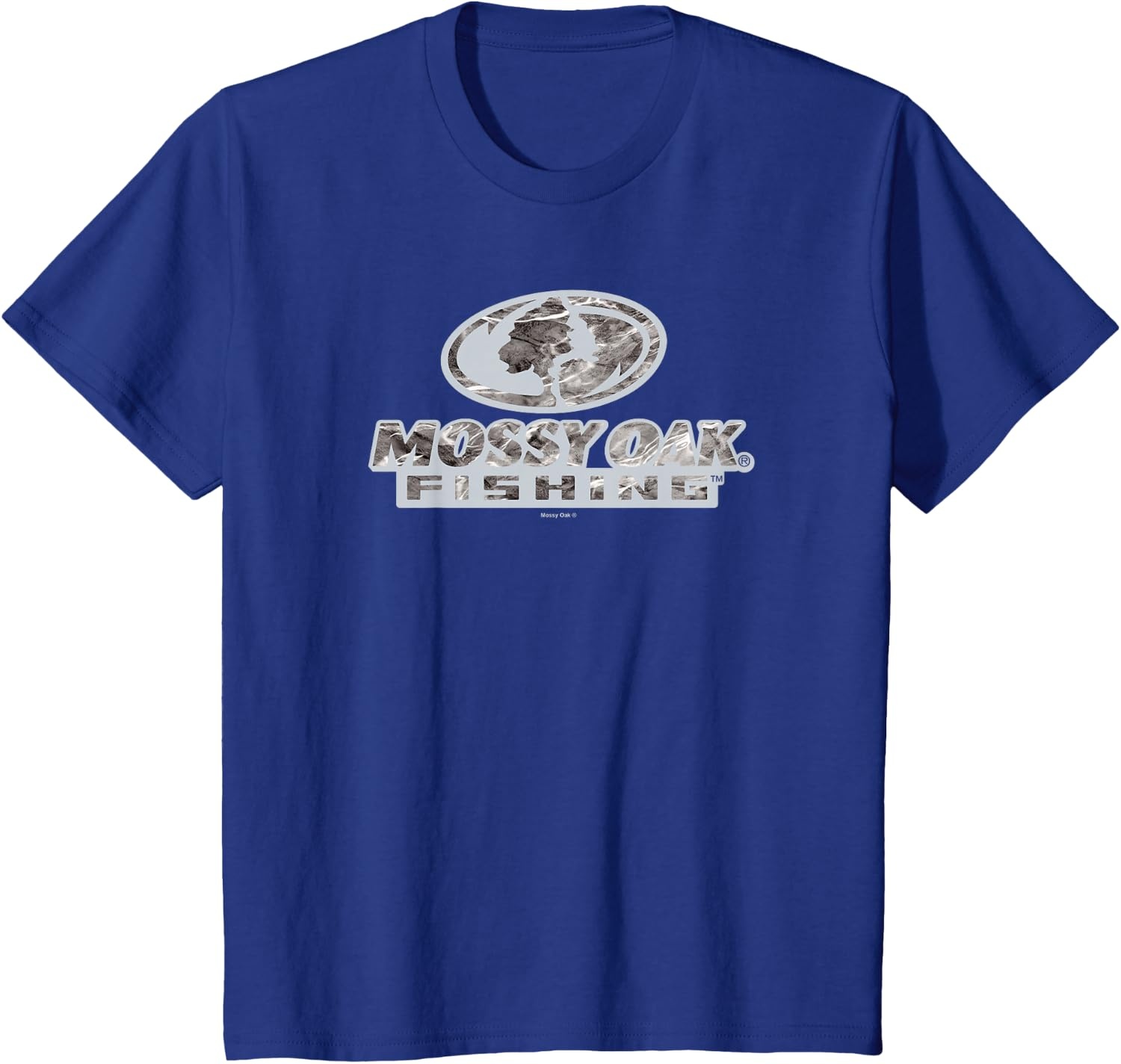 image:imageMossy Oak Fishing Open Water Classic Grey Logo TShirtRoyal Blue