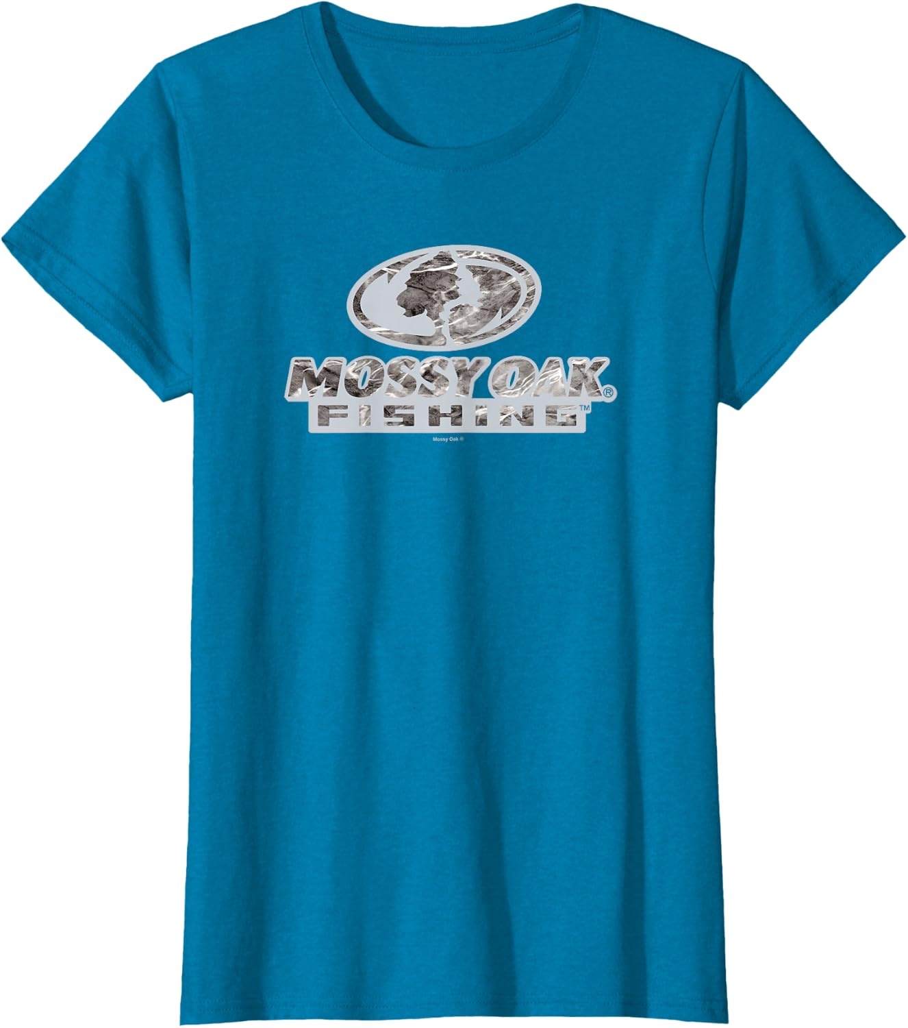 image:imageMossy Oak Fishing Open Water Classic Grey Logo TShirtSapphire Blue