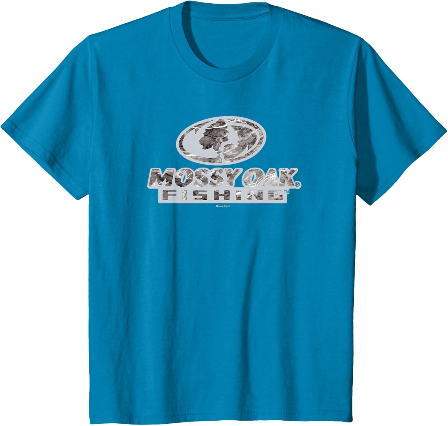 image:imageMossy Oak Fishing Open Water Classic Grey Logo TShirtSapphire Blue