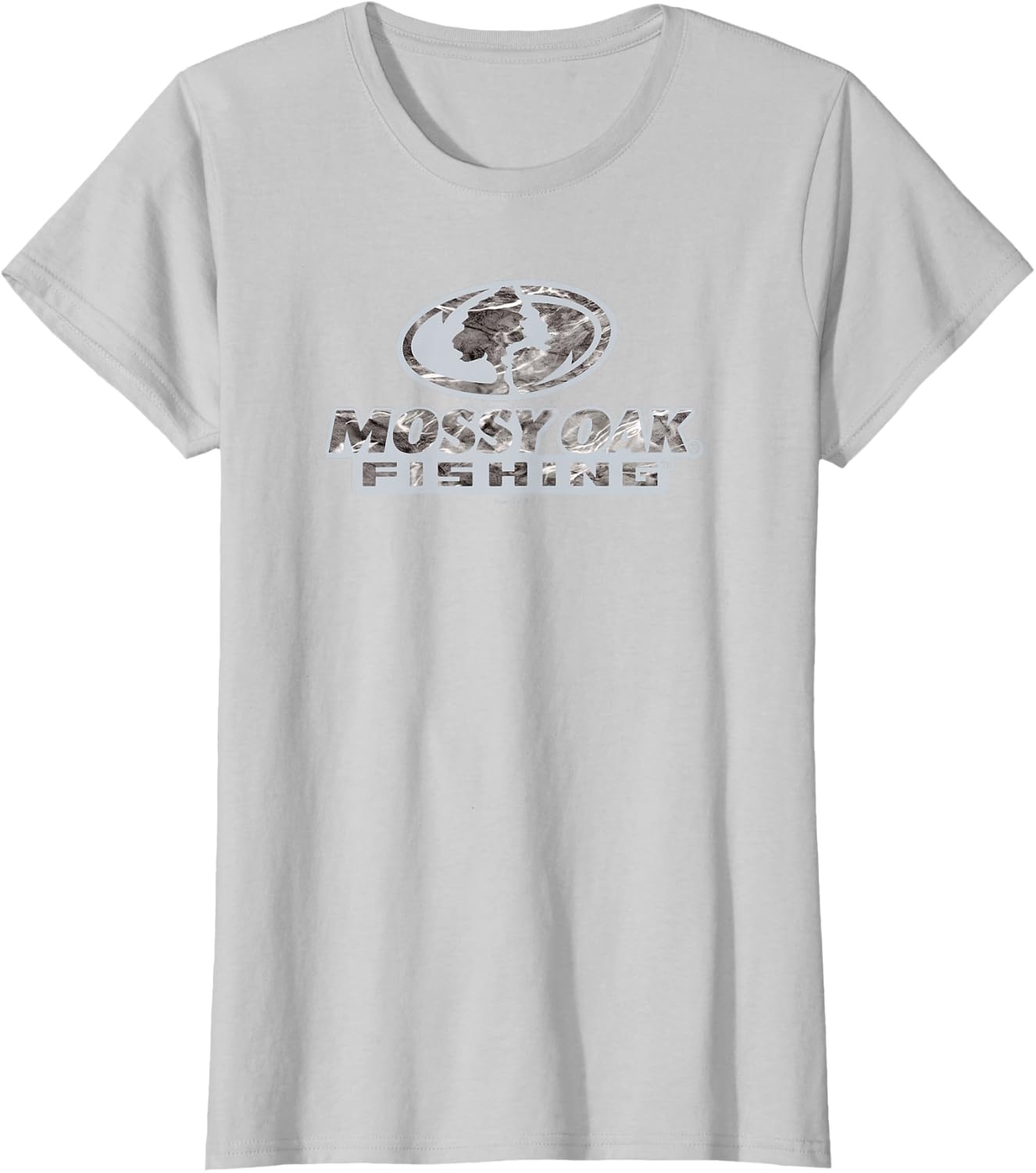 image:imageMossy Oak Fishing Open Water Classic Grey Logo TShirtSilver Grey