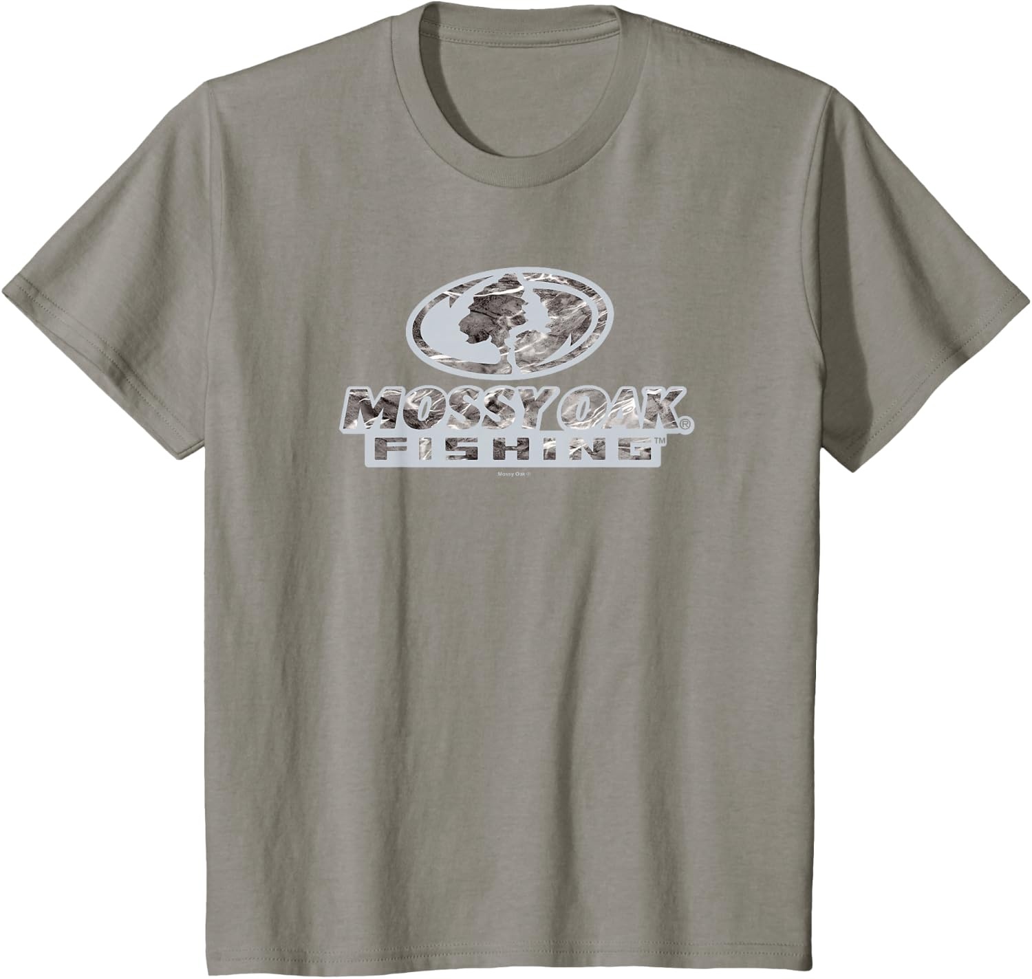 image:imageMossy Oak Fishing Open Water Classic Grey Logo TShirtSlate Grey