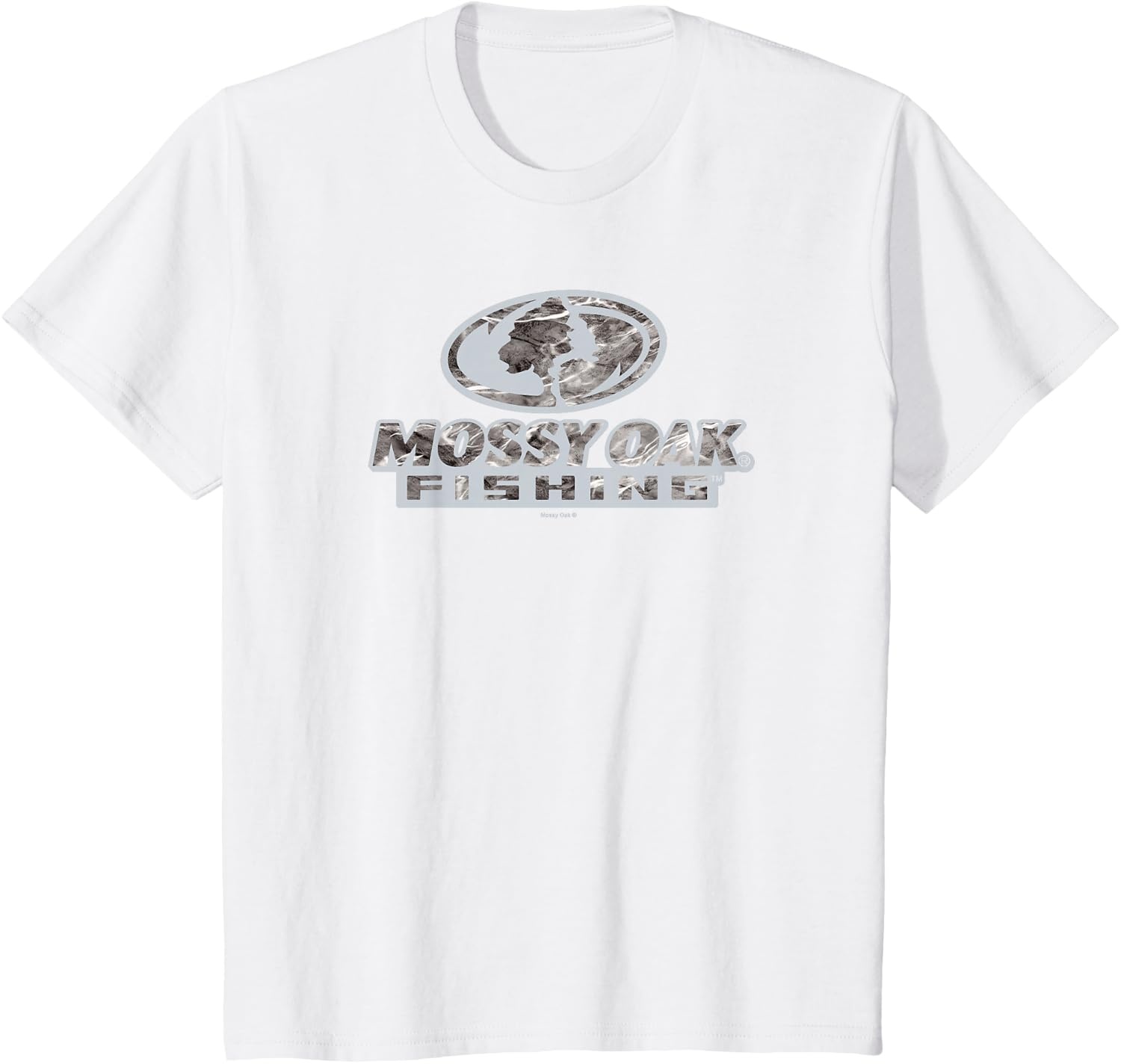 image:imageMossy Oak Fishing Open Water Classic Grey Logo TShirtWhite
