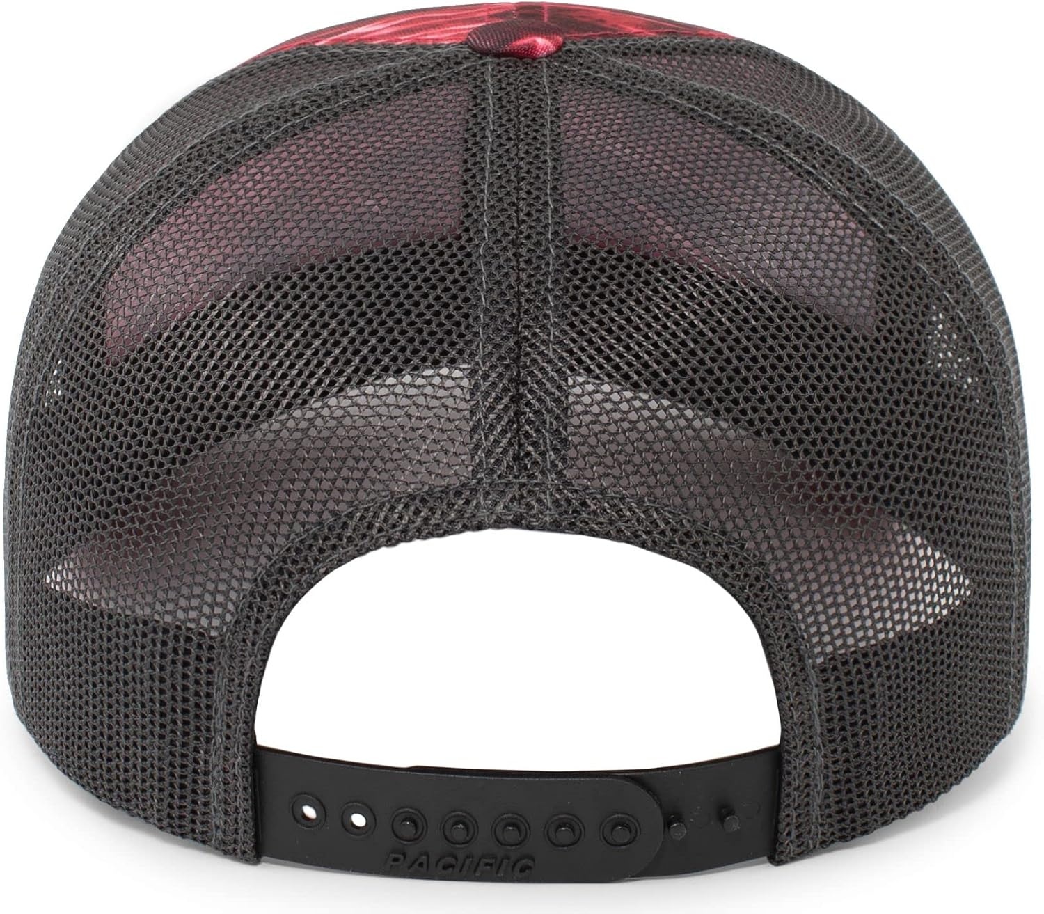 image:imagePacific Headwear Unisex Adult Agua Camo Snapback TruckerElements Agua CrimsonLt Charcoal