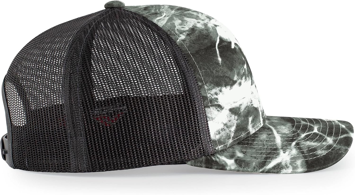 image:imagePacific Headwear Unisex Adult Agua Camo Snapback TruckerElements Black TipLight Charcoal