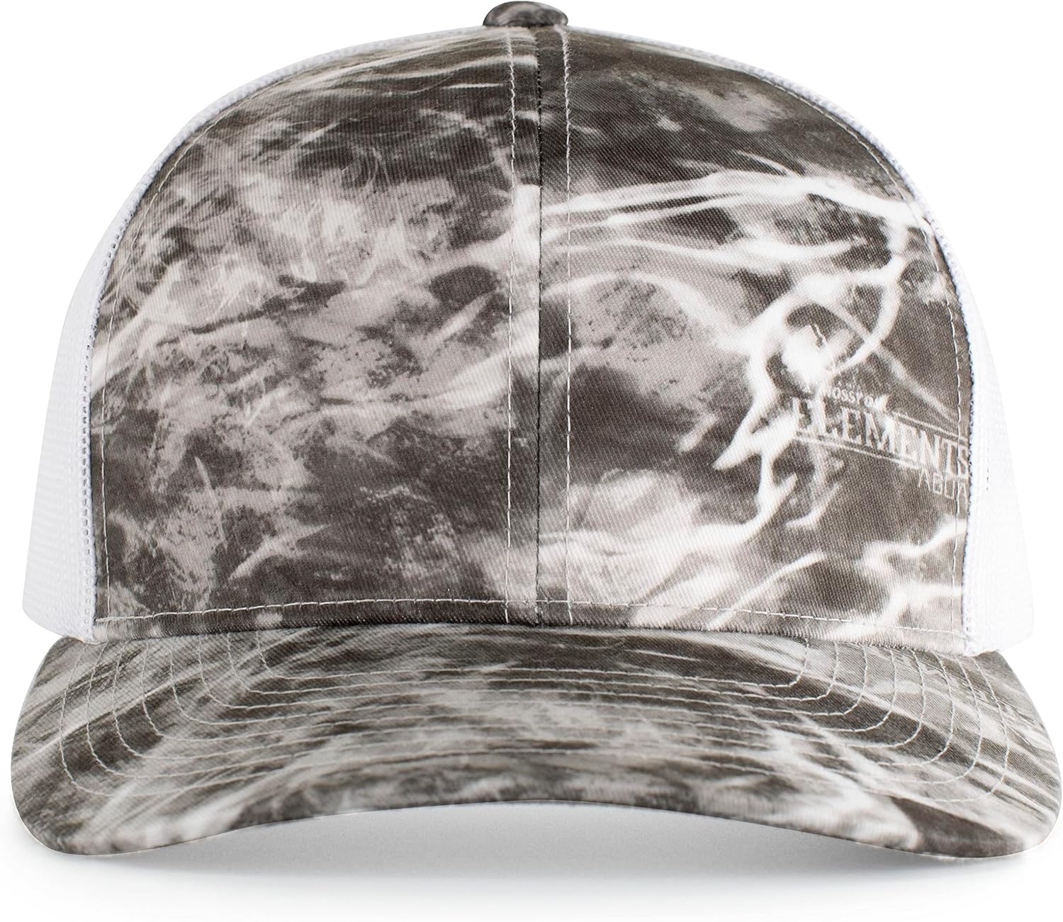 image:imagePacific Headwear Unisex Adult Agua Camo Snapback TruckerElements MantaWhite