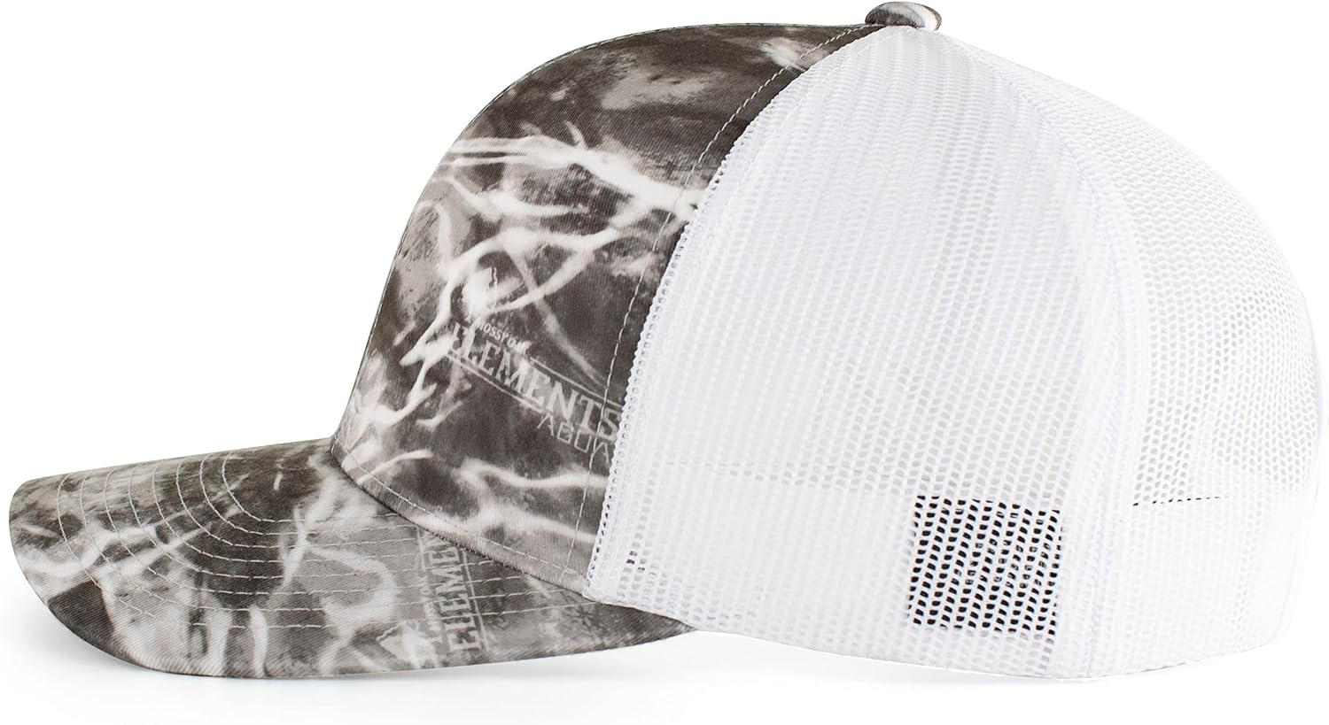 image:imagePacific Headwear Unisex Adult Agua Camo Snapback TruckerElements MantaWhite