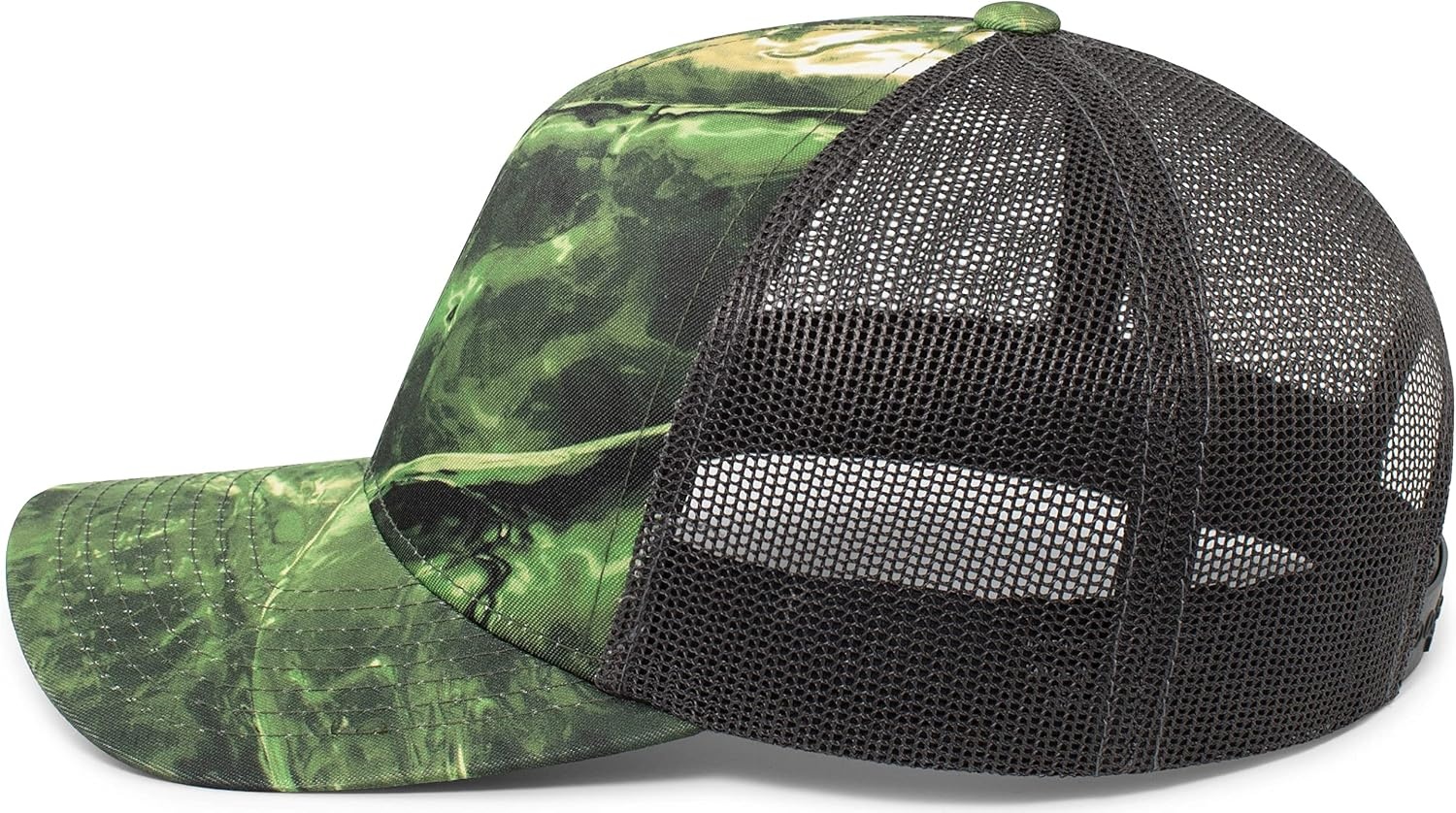 image:imagePacific Headwear Unisex Adult Agua Camo Snapback TruckerWakeform ConfluenceLt Charcoal