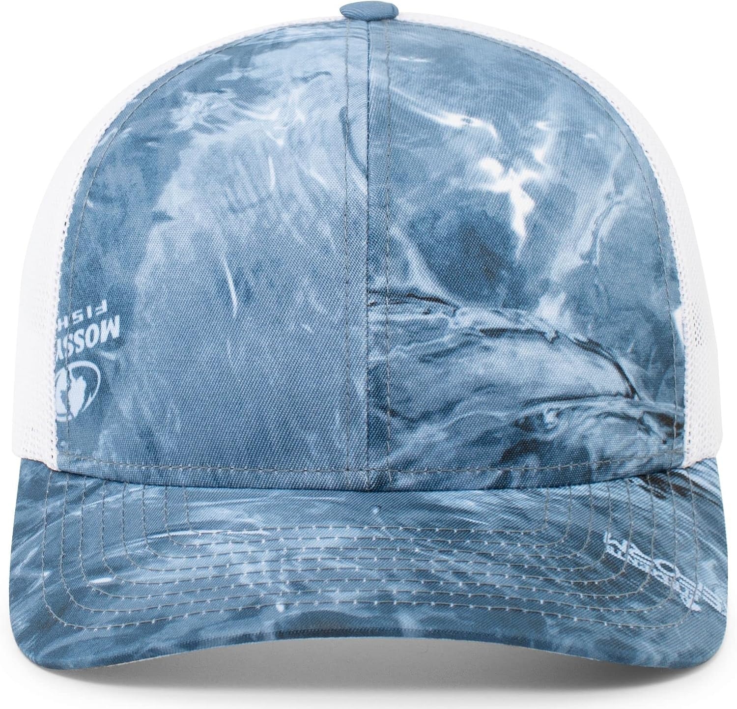 image:imagePacific Headwear Unisex Adult Agua Camo Snapback TruckerWakeform High SeasWhite