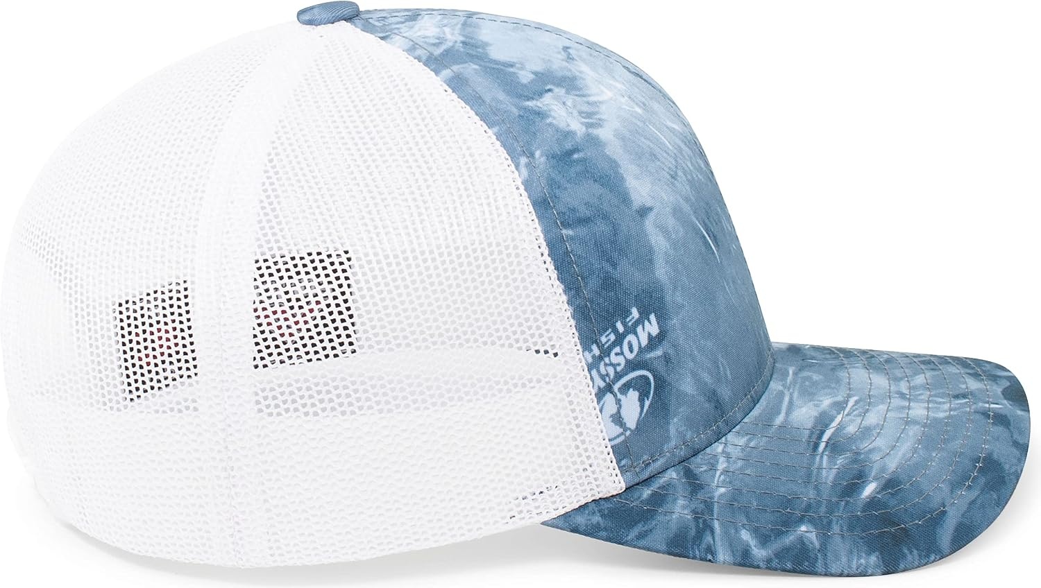 image:imagePacific Headwear Unisex Adult Agua Camo Snapback TruckerWakeform High SeasWhite