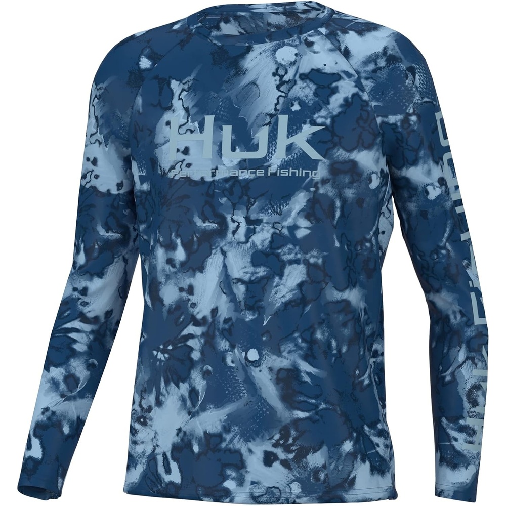 image:imageHUK Kids Pursuit Pattern Long Sleeve Shirt Fishing Shirt for KidsFin Fade Set Sail