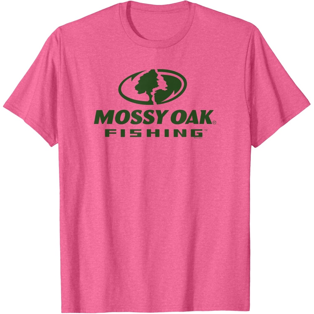 image:imageMossy Oak Fishing Large Green Logo TShirtPink Heather