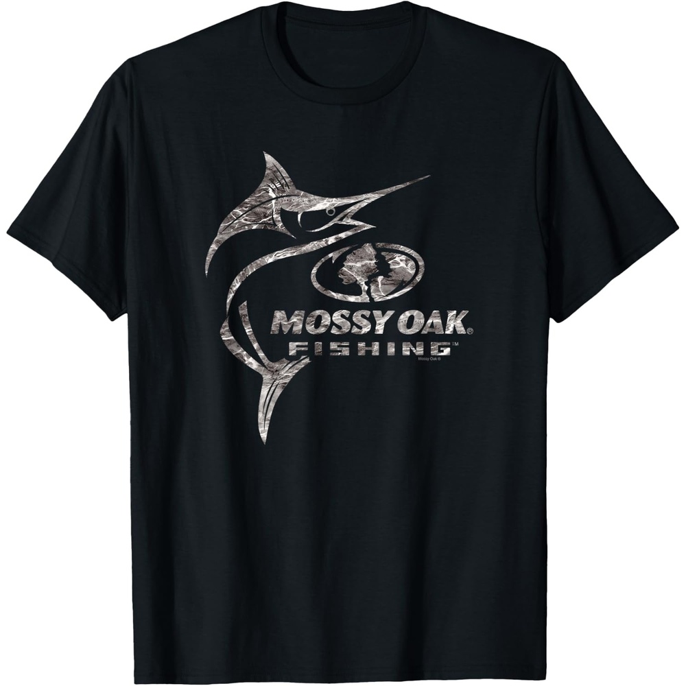 image:imageMossy Oak Fishing Marlin Target Ocean Outdoors Grey Logo TShirtBlack