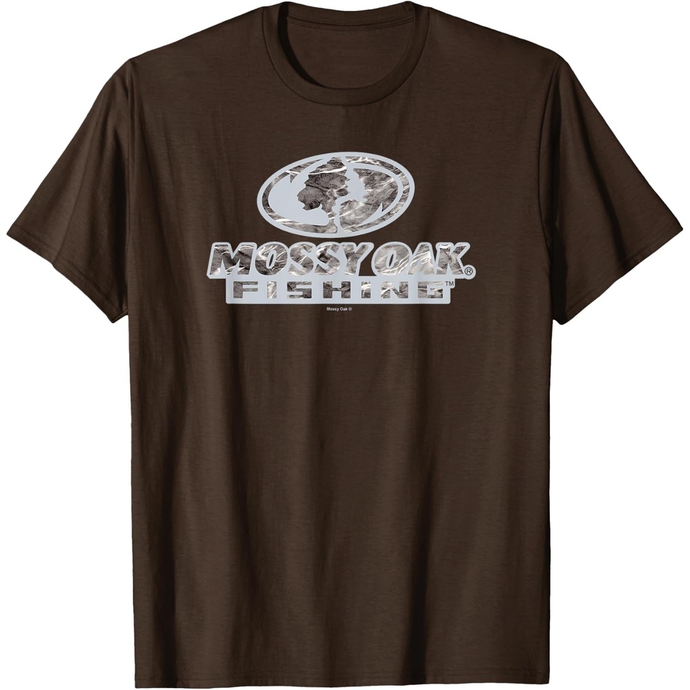 image:imageMossy Oak Fishing Open Water Classic Grey Logo TShirtBrown