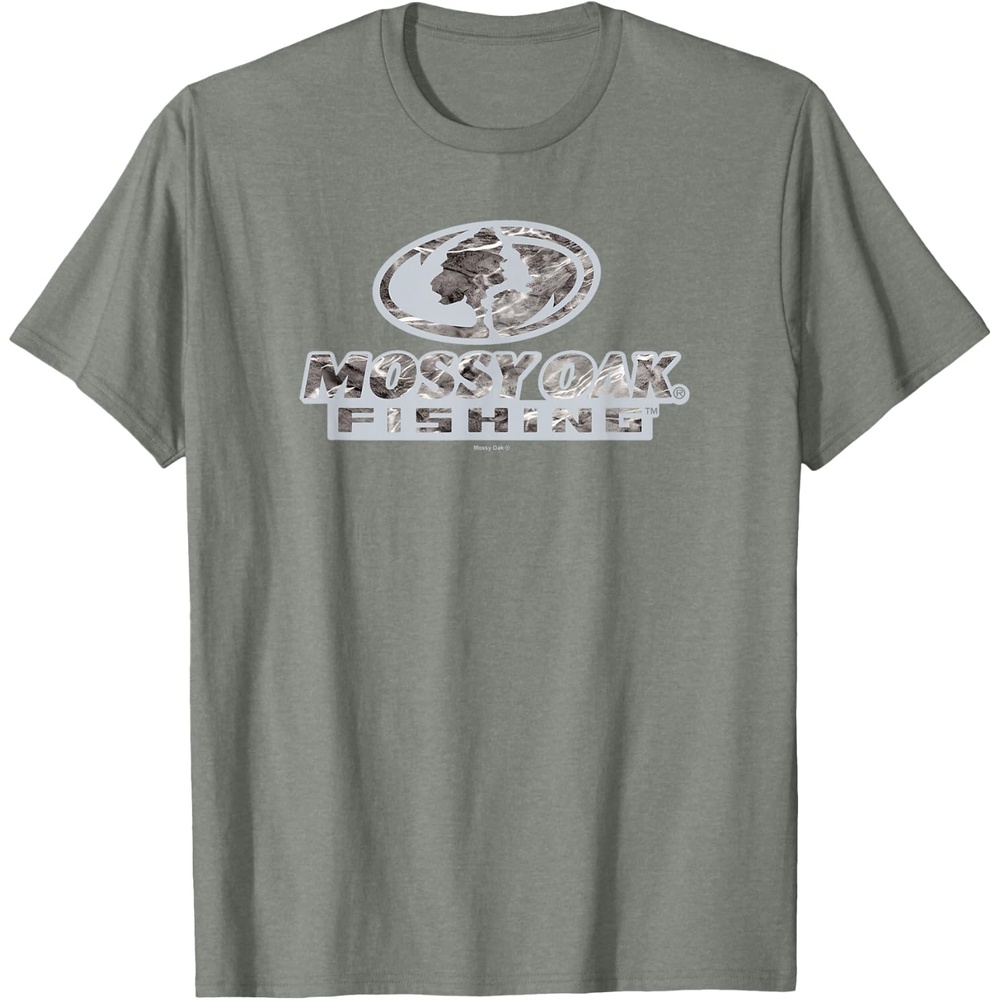 image:imageMossy Oak Fishing Open Water Classic Grey Logo TShirtOlive Heather